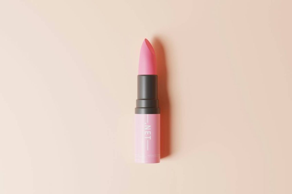 Lipstick Mockups featuring a Plastic Cosmetic Lipstick, Download the PSD version of this mockup for free from https://mockupfree.net